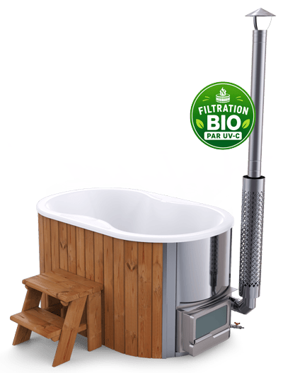 Bain nordique baignoire Ofuro en bois avec filtration naturelle UV-C