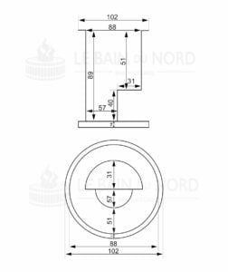 Dimensions de la cuve Dimensions de la cuve du bain froid