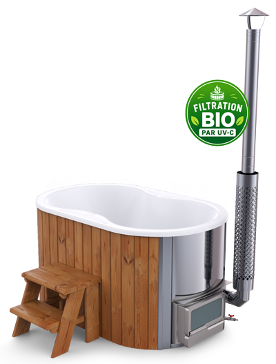 Bain nordique baignoire Ofuro en bois avec filtration naturelle UV-C
