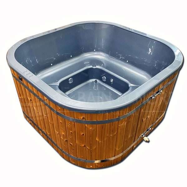 Bain Nordique carré de 200x200cm pour 8-10 personnes avec poêle externe – Image 10