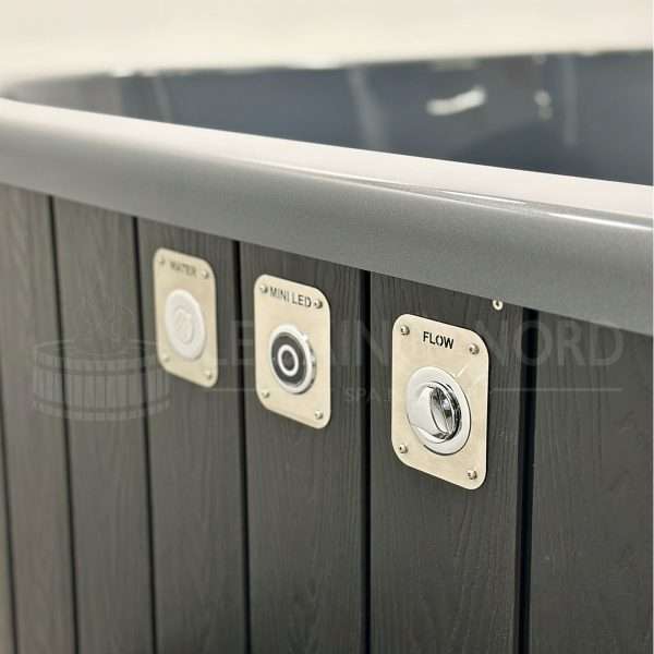 Bain Nordique carré de 200x200cm pour 8-10 personnes avec poêle externe – Image 4