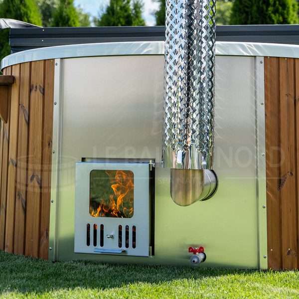 Bain Nordique rond de 225cm pour 6-7 personnes avec poêle intégré – Image 5