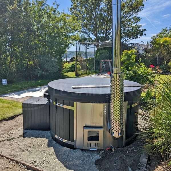 Bain Nordique rond de 200cm pour 4-5 personnes avec poêle intégré – Image 10