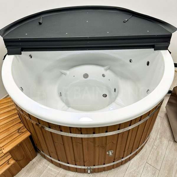 Bain Nordique rond de 200cm pour 5-6 personnes avec poêle externe – Image 7