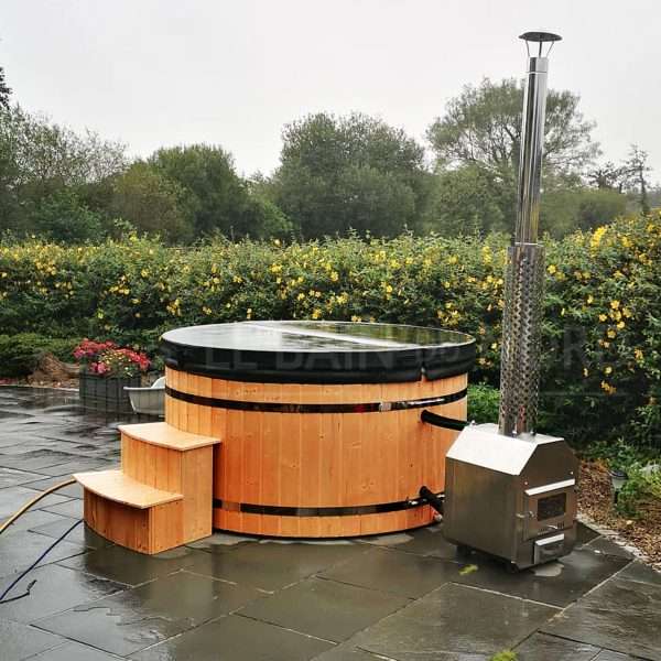 Bain Nordique rond de 225cm pour 7-8 personnes avec poêle externe – Image 7